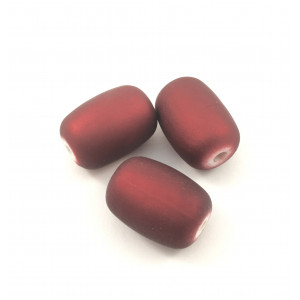 Billes acryliques cylindrique avec revêtement caoutchouté rouge
